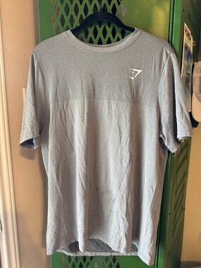 Gymshark Men's Gray Performance Short Sleeve Tee